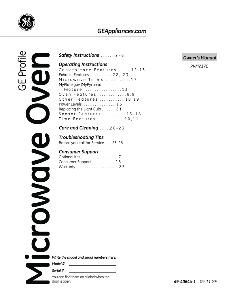 Image de la première page du manuel de l'appareil PVM2170