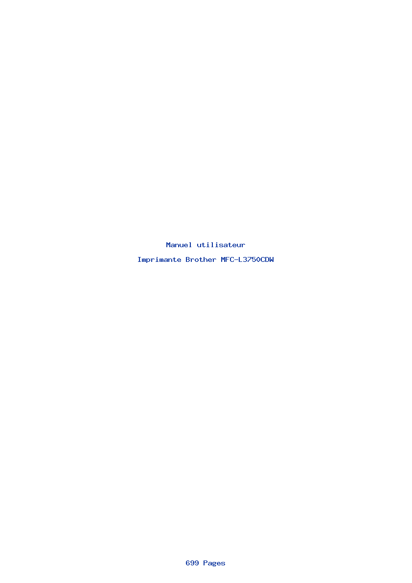 Page 1 de la notice Manuel utilisateur Brother MFC-L3750CDW