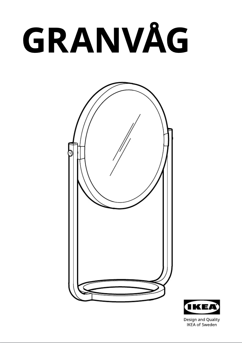 Image de la première page du manuel de l'appareil GRANVÅG 205.109.96