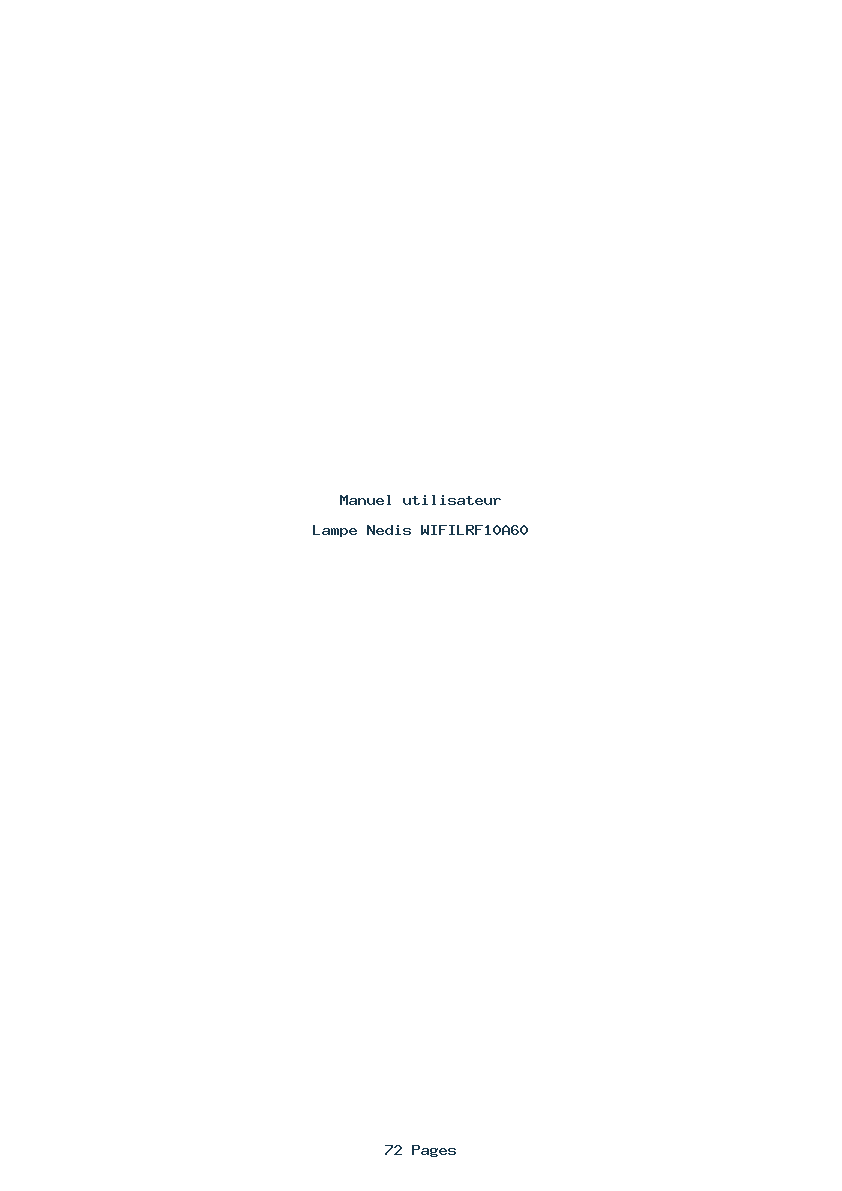Page 1 de la notice Manuel utilisateur Nedis WIFILRF10A60