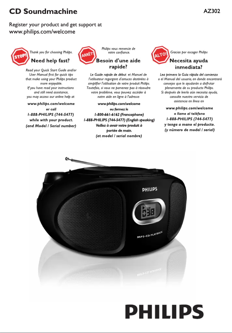 Página 1 del manual Manual de usuario Philips AZ302