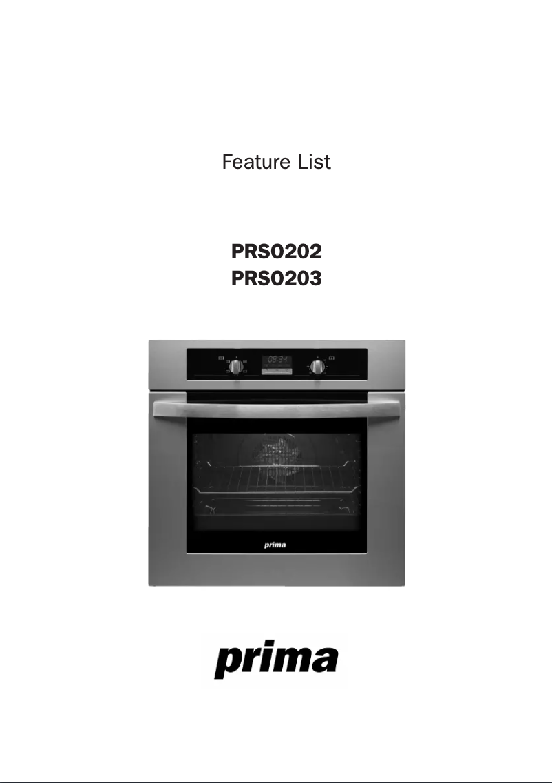 Page 1 de la notice Manuel utilisateur Prima PRSO202