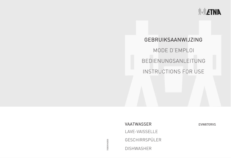 Page 1 de la notice Manuel utilisateur Etna EVW870