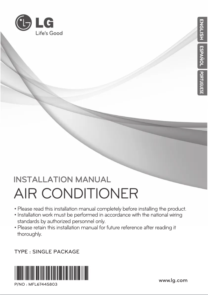 Page 1 of the manual User Manual LG AK-Q300BC00