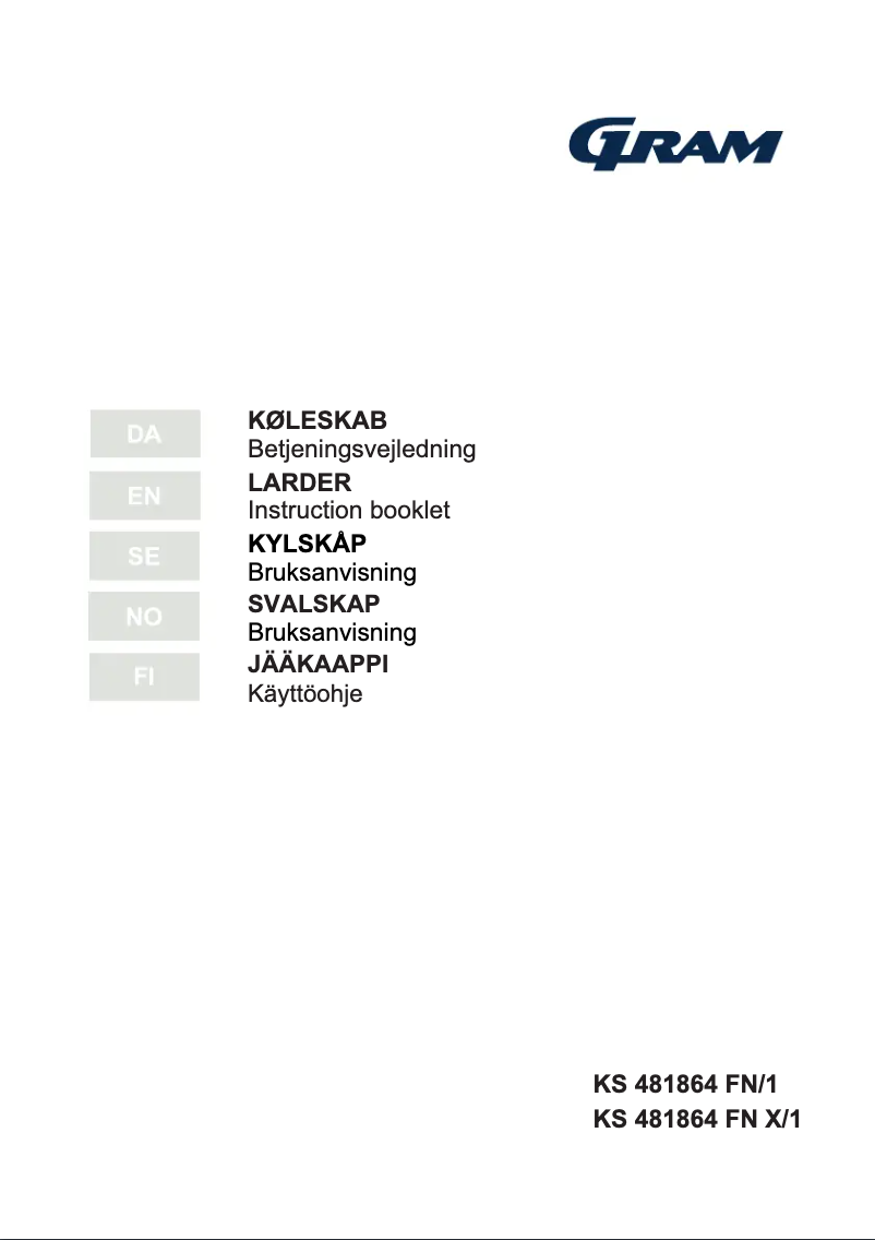 Página 1 del manual Manual de usuario Gram KS 481864 FN/1
