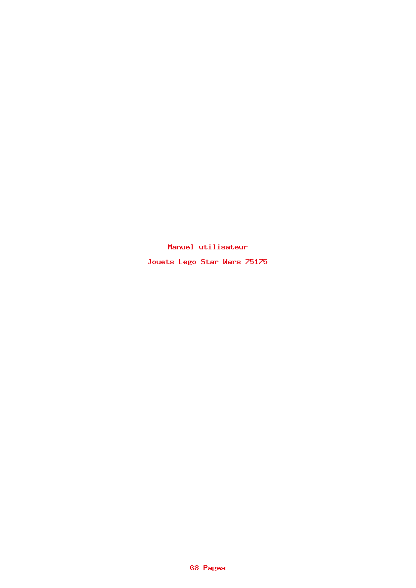 Page 1 de la notice Manuel utilisateur Lego Star Wars 75175