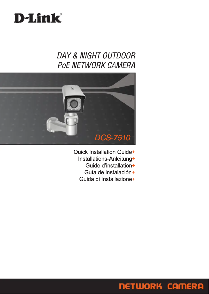 Page 1 de la notice Guide d'installation D-Link DCS-7510