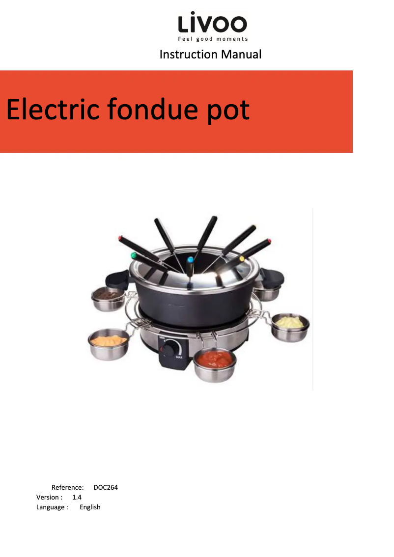 Page 1 de la notice Manuel utilisateur Livoo DOC264