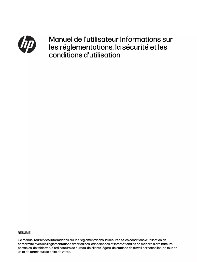 Page n°1 - Manuel utilisateur HP Envy 15-as100