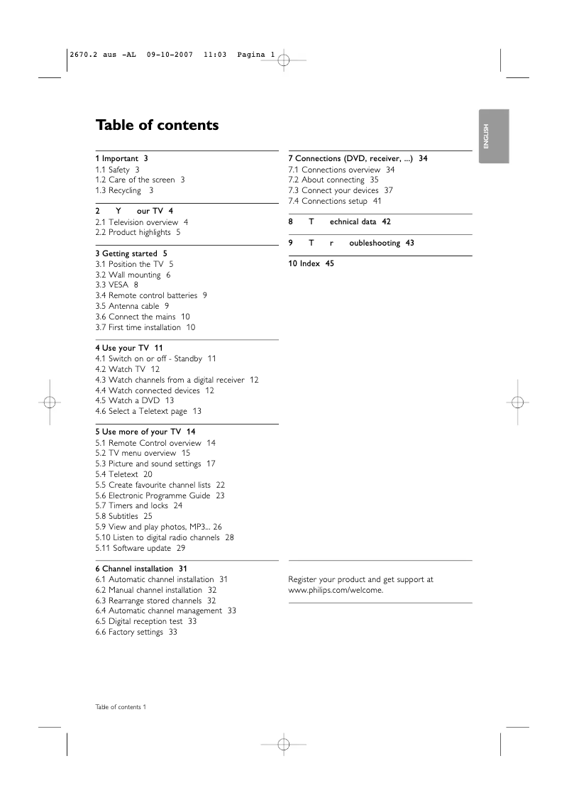 Page n°1 - Manuel utilisateur Philips 32PFL9432D