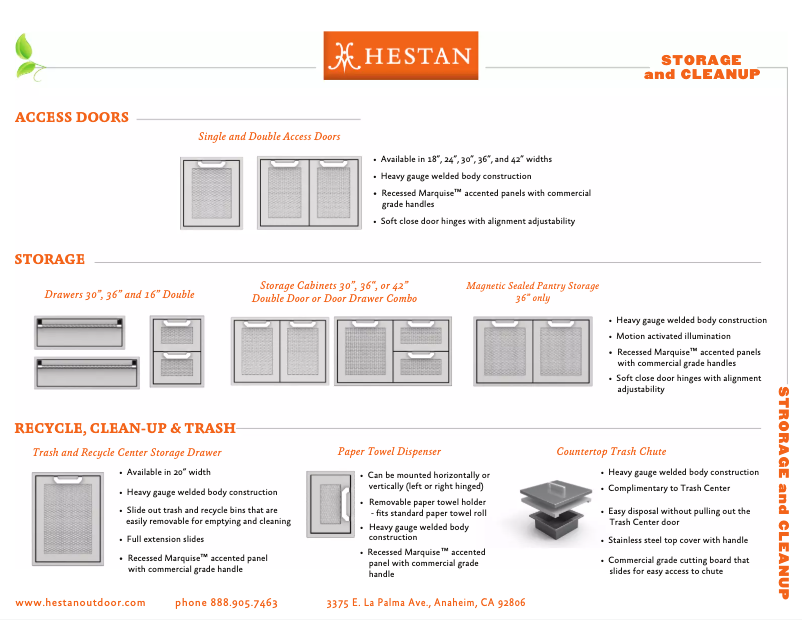 Page 1 de la notice Fiche technique Hestan AGAD36