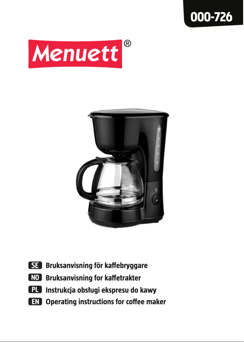 Page 1 of the manual User Manual Menuett 000-726