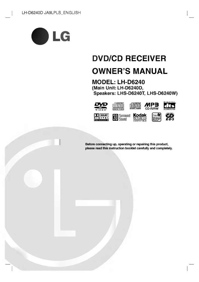 Page 1 de la notice Manuel utilisateur LG LH-D6240D