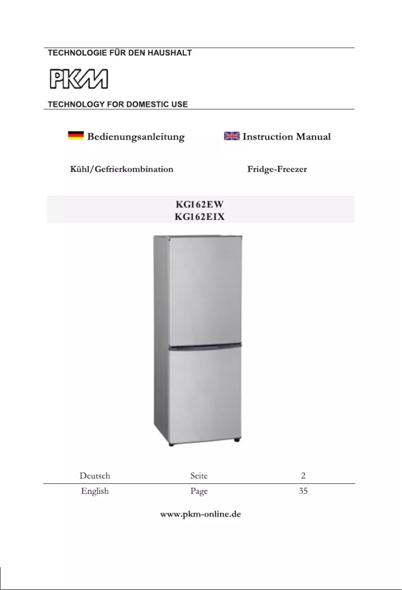 Página 1 del manual Manual de usuario PKM KG162EIX