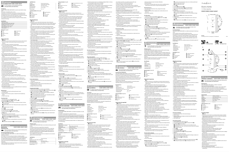 Page 1 de la notice Manuel utilisateur Nedis KAWK130EWT