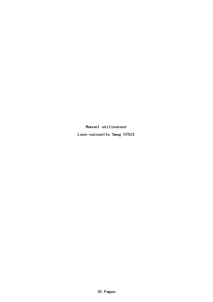 Page 1 de la notice Manuel utilisateur Smeg ST521