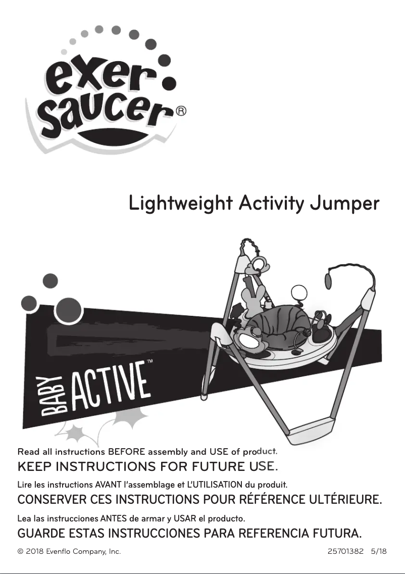 Page 1 de la notice Manuel utilisateur Exersaucer Woodland Wonder