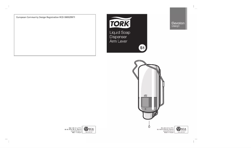 Page 1 de la notice Manuel utilisateur Tork 560100 S1