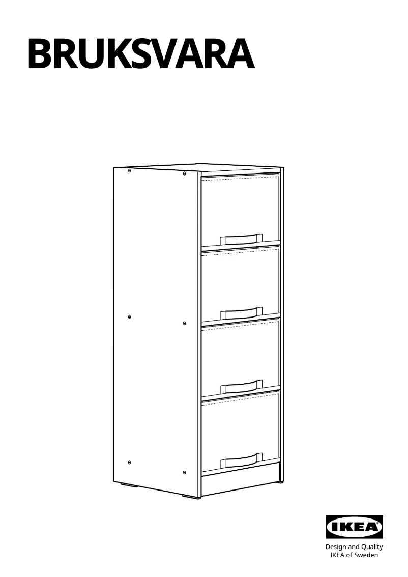 Page 1 de la notice Manuel utilisateur Ikea BRUKSVARA 305.598.26