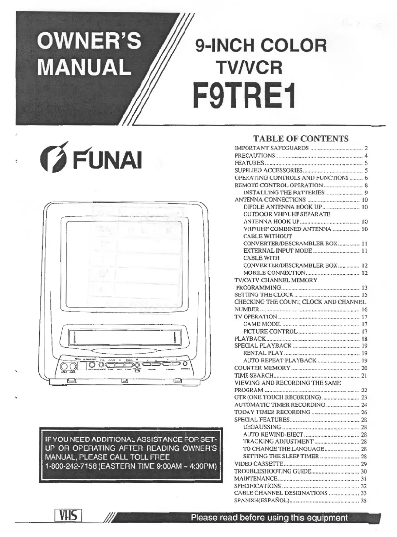 Página 1 del manual Manual de usuario Funai F9TRE1