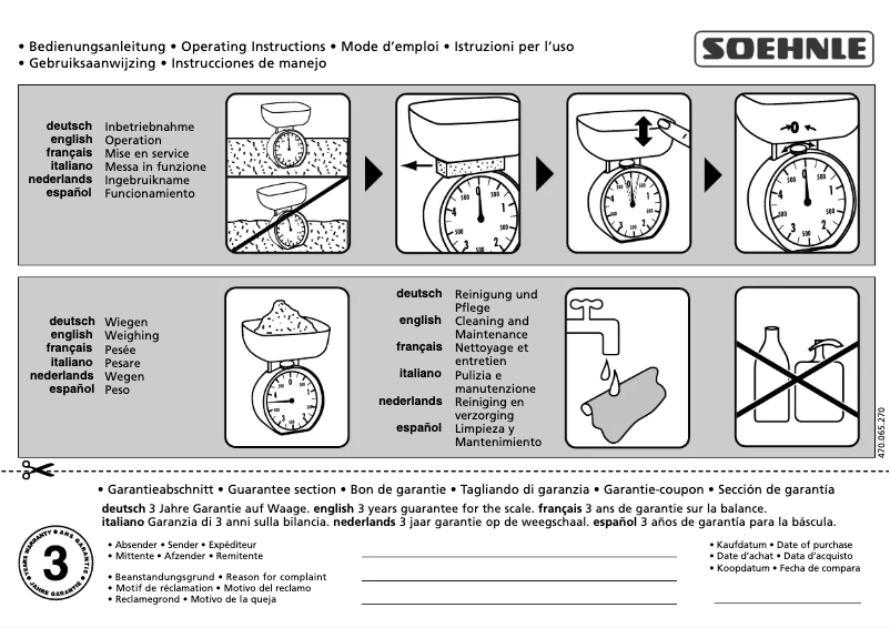 Page 1 de la notice Manuel utilisateur Soehnle Jana 65059 7