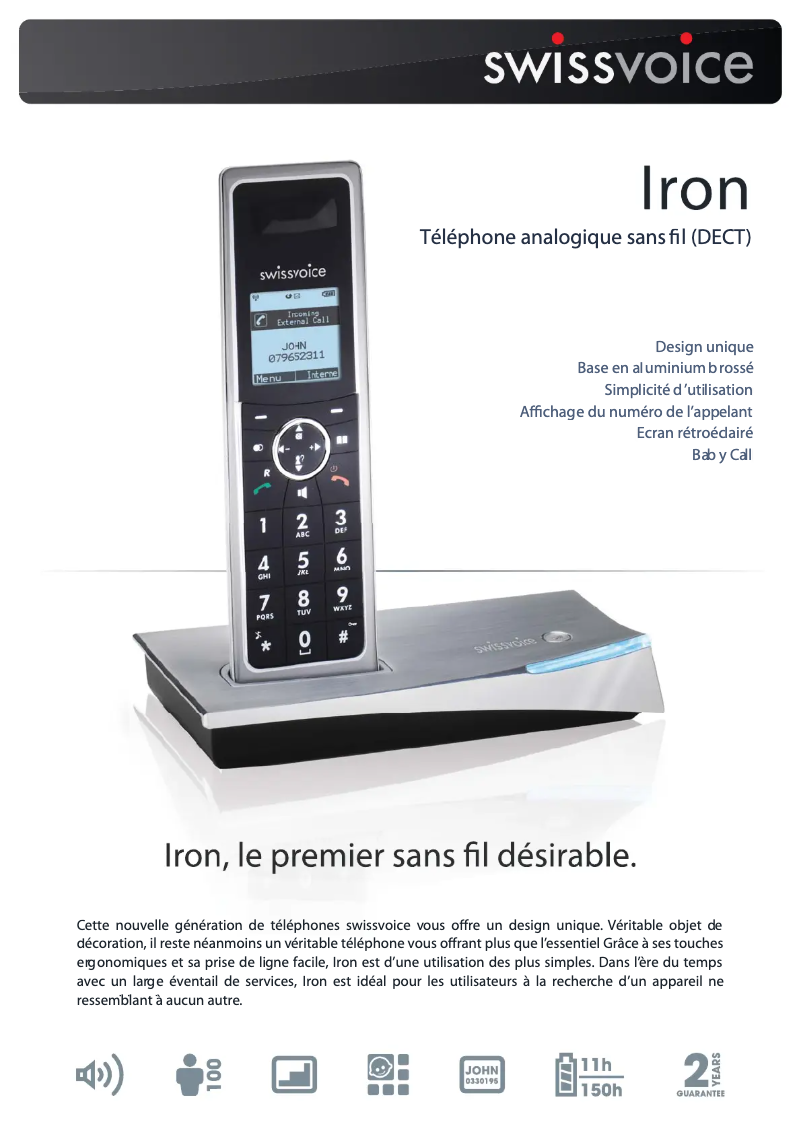 Página nº 1 - Ficha técnica Swissvoice Iron