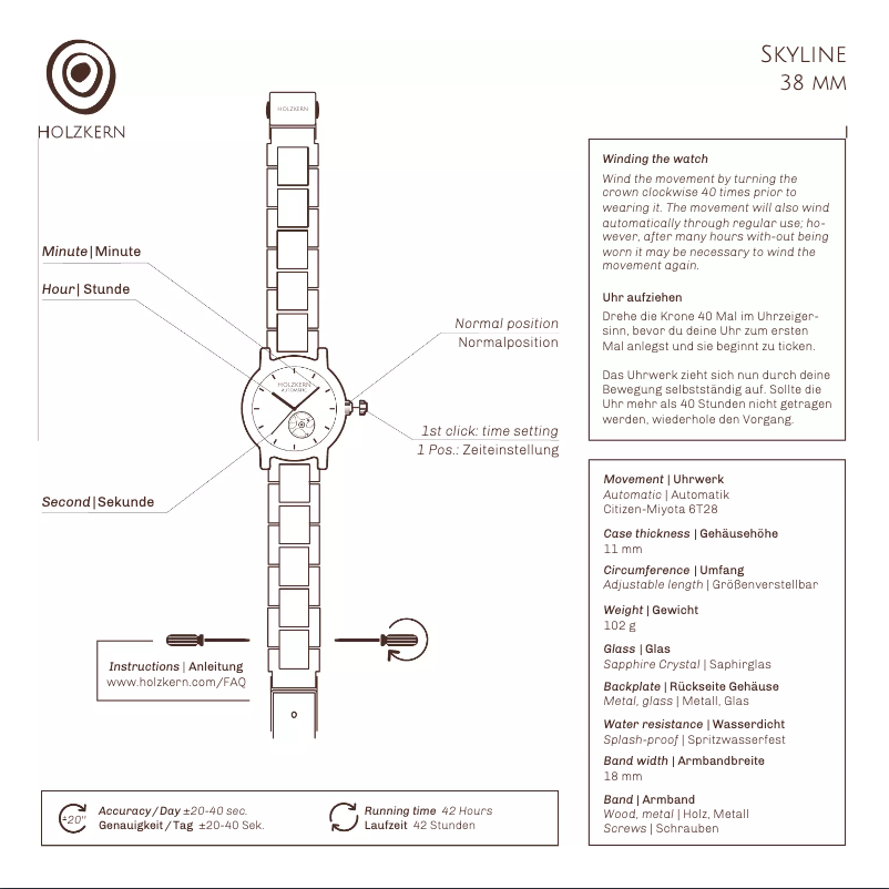Page 1 de la notice Manuel utilisateur Holzkern Toronto