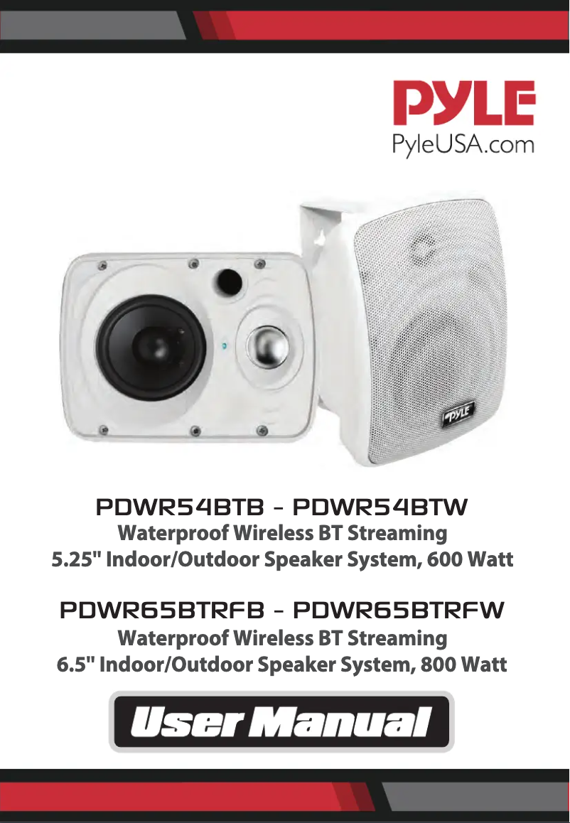 Page 1 de la notice Manuel utilisateur Pyle PDWR64BTW