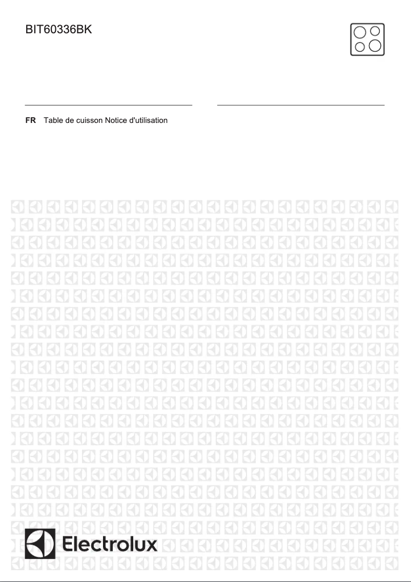 Page 1 de la notice Manuel utilisateur Electrolux BIT60336BK
