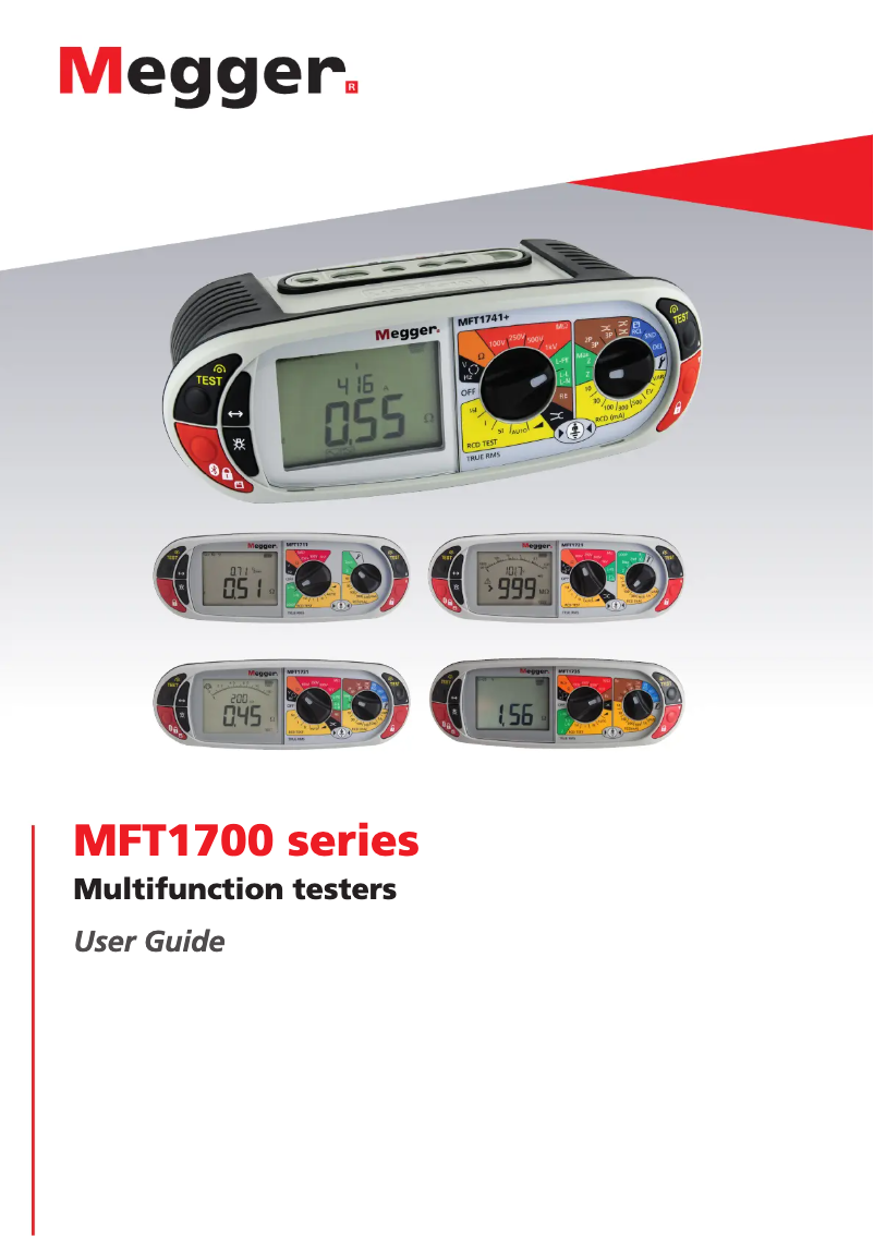 Página 1 del manual Manual de usuario Megger MFT1711