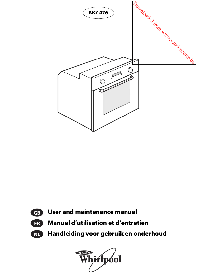 Página 1 del manual Guía de instalación Whirlpool AKZ 476/IX