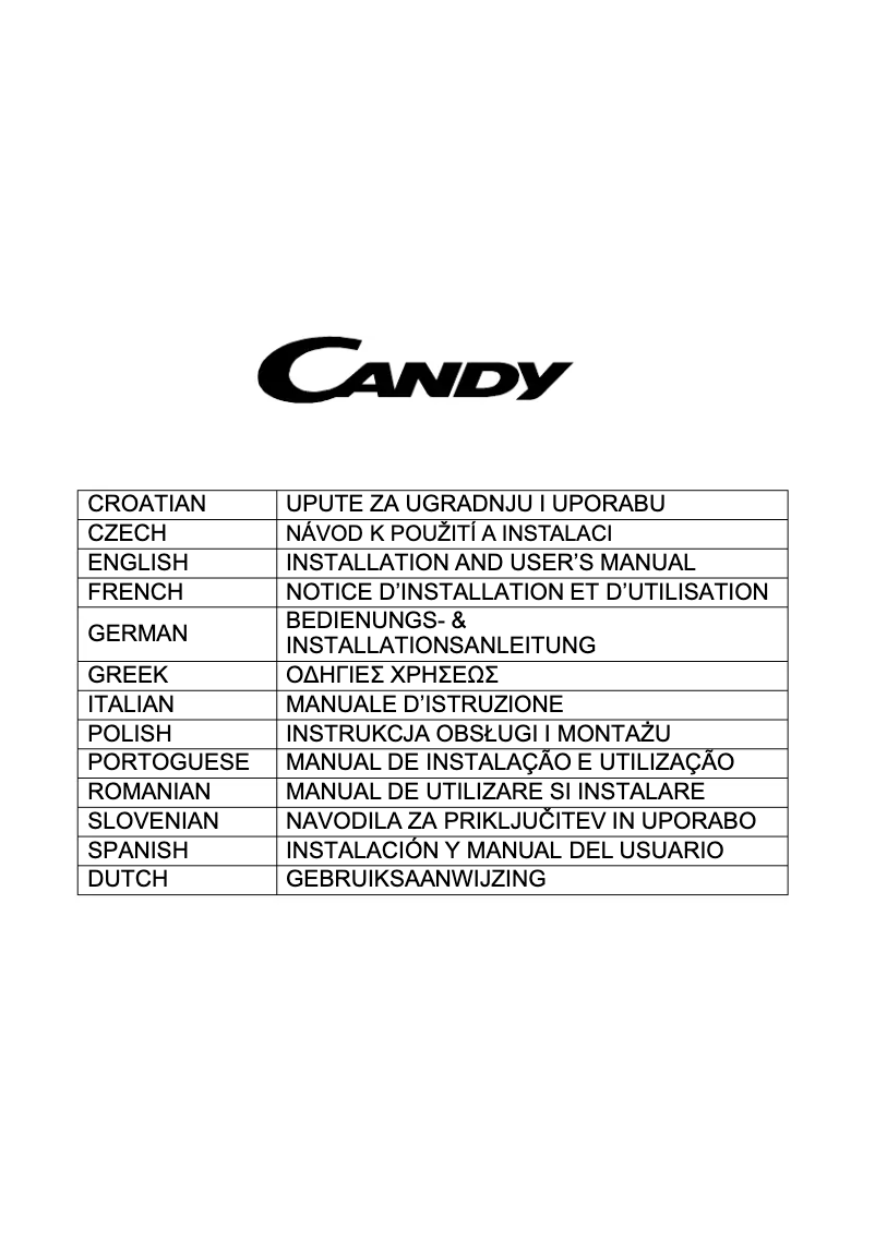 Page 1 de la notice Manuel utilisateur Candy CVMD 600 X