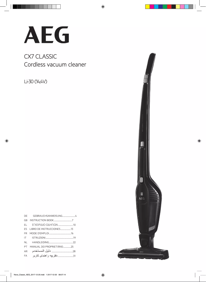 Página 1 del manual Manual de usuario AEG CX7 Classic