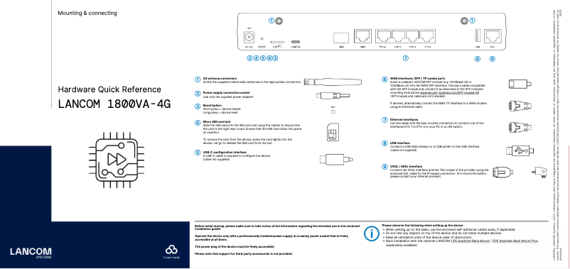 Página 1 del manual Manual de usuario Lancom 1800VA-4G