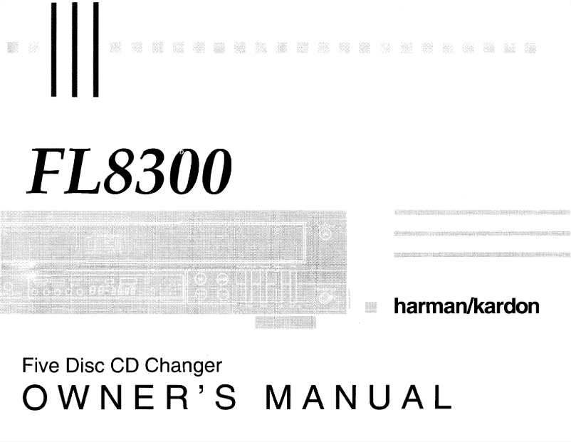 Page 1 de la notice Manuel utilisateur Harman Kardon FL 8300