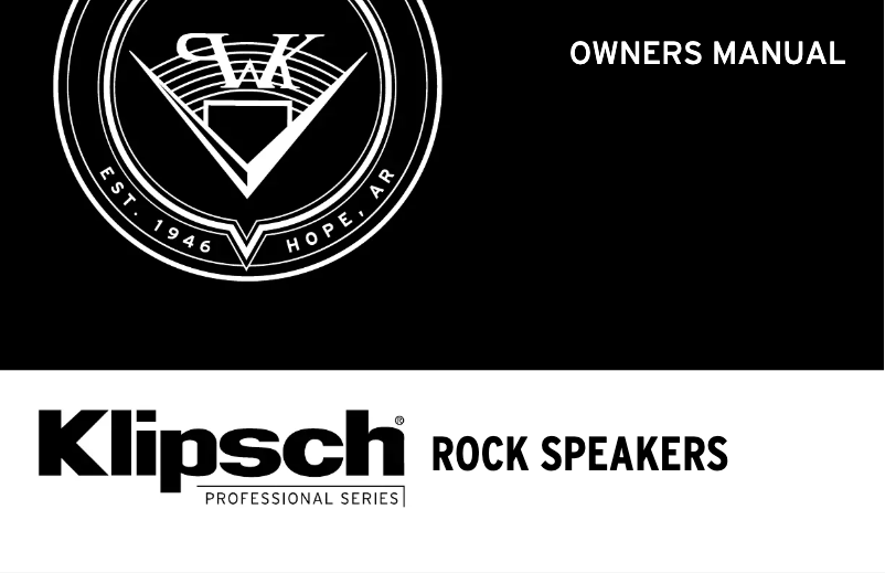 Page 1 de la notice Manuel utilisateur Klipsch PRO-650-T-RK