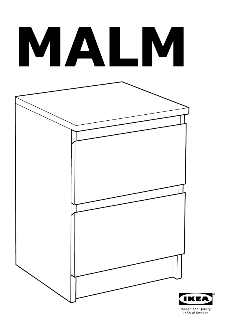 Page 1 de la notice Manuel utilisateur Ikea MALM 103.546.42