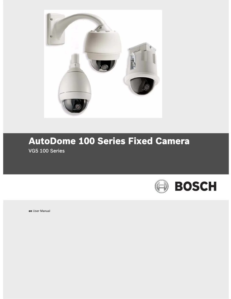 Page 1 of the manual User Manual Bosch AutoDome VG4-163