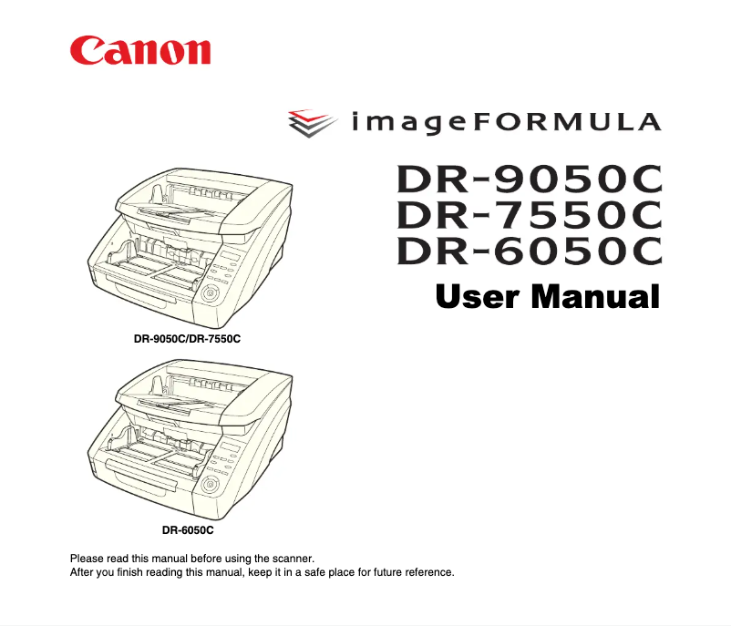 Página 1 del manual Manual de usuario Canon imageFORMULA DR-6050C