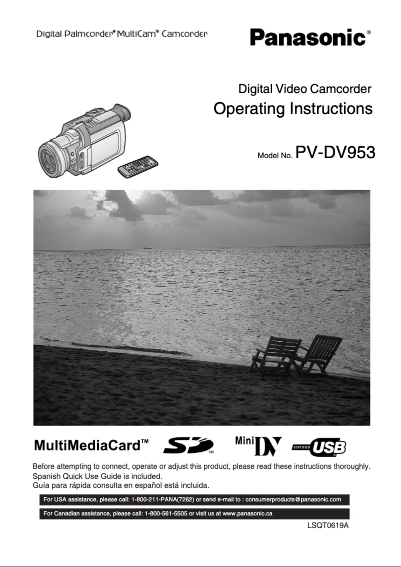 Página 1 del manual Manual de usuario Panasonic PV-DV953