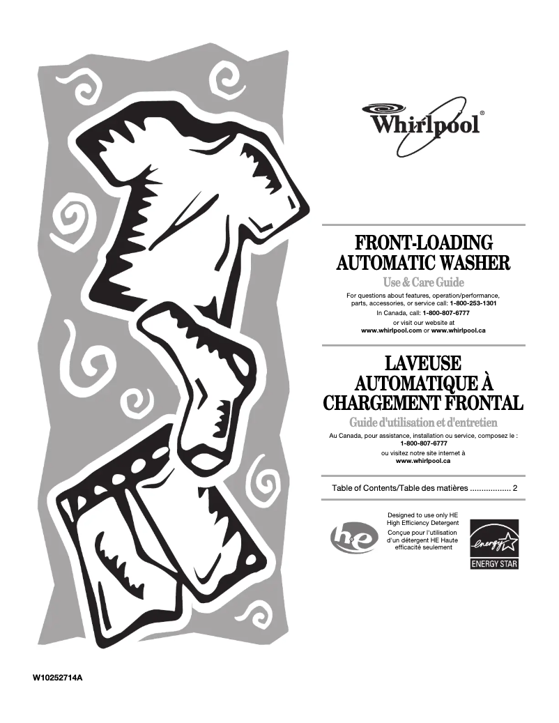 Page 1 de la notice Manuel utilisateur Whirlpool WFW9150WW