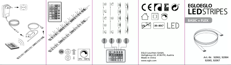 Page 1 de la notice Manuel utilisateur Eglo Basis
