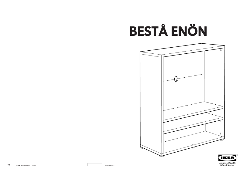 Page 1 de la notice Manuel utilisateur Ikea BESTÅ ENÖN
