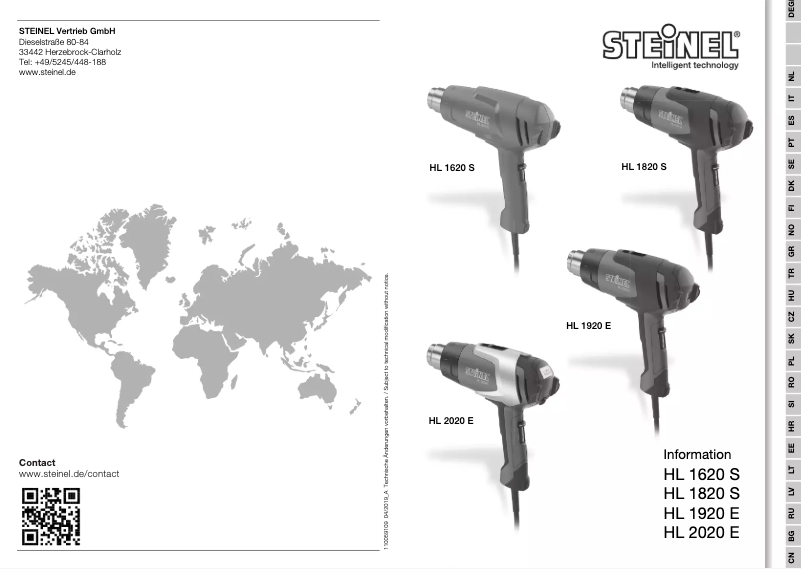 Page 1 de la notice Manuel utilisateur Steinel HL 1620 S