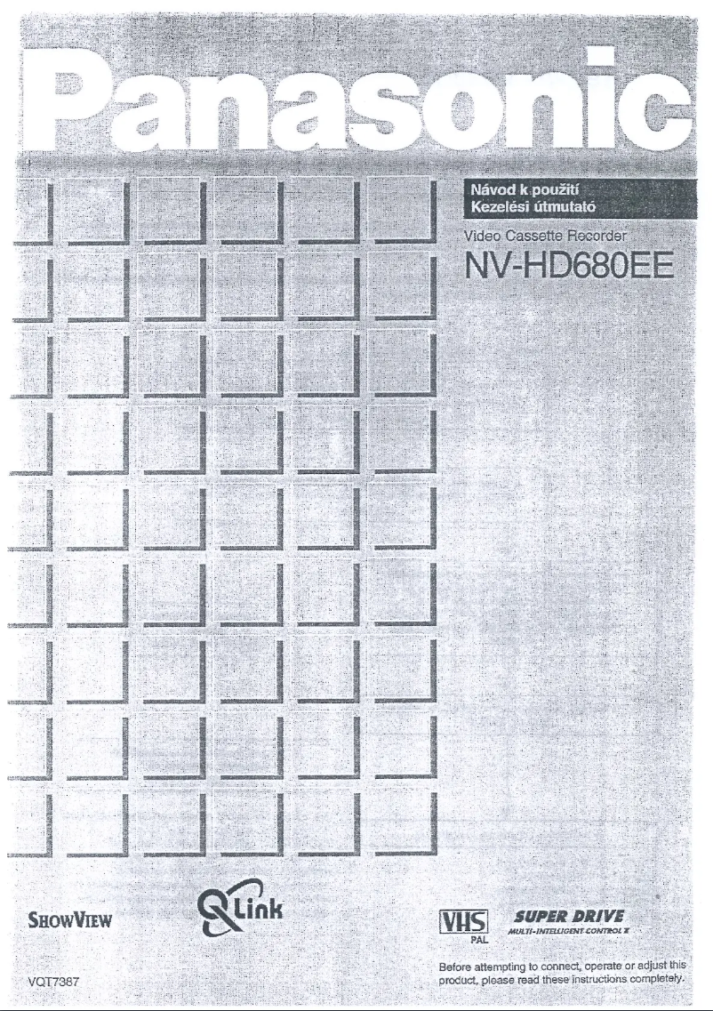 Page 1 de la notice Manuel utilisateur Panasonic NV-HD680EG