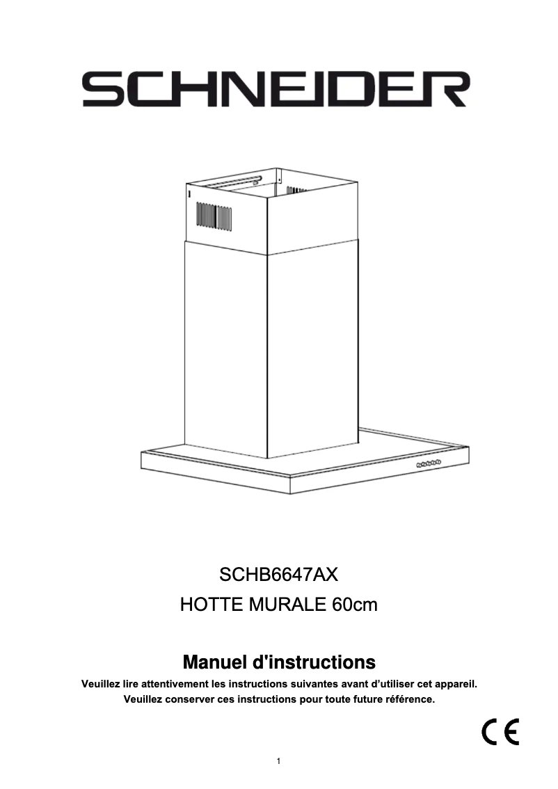 Página 1 del manual Manual de usuario Schneider SCHB6647AX