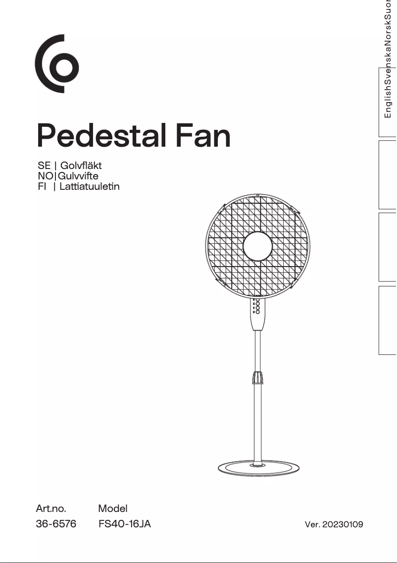 Page 1 of the manual User Manual Clas Ohlson FS40-16JA