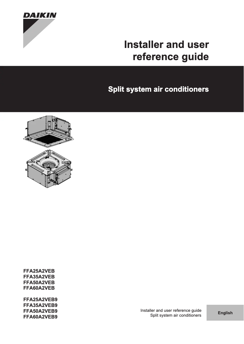 Page 1 de la notice Manuel utilisateur Daikin FFA60A