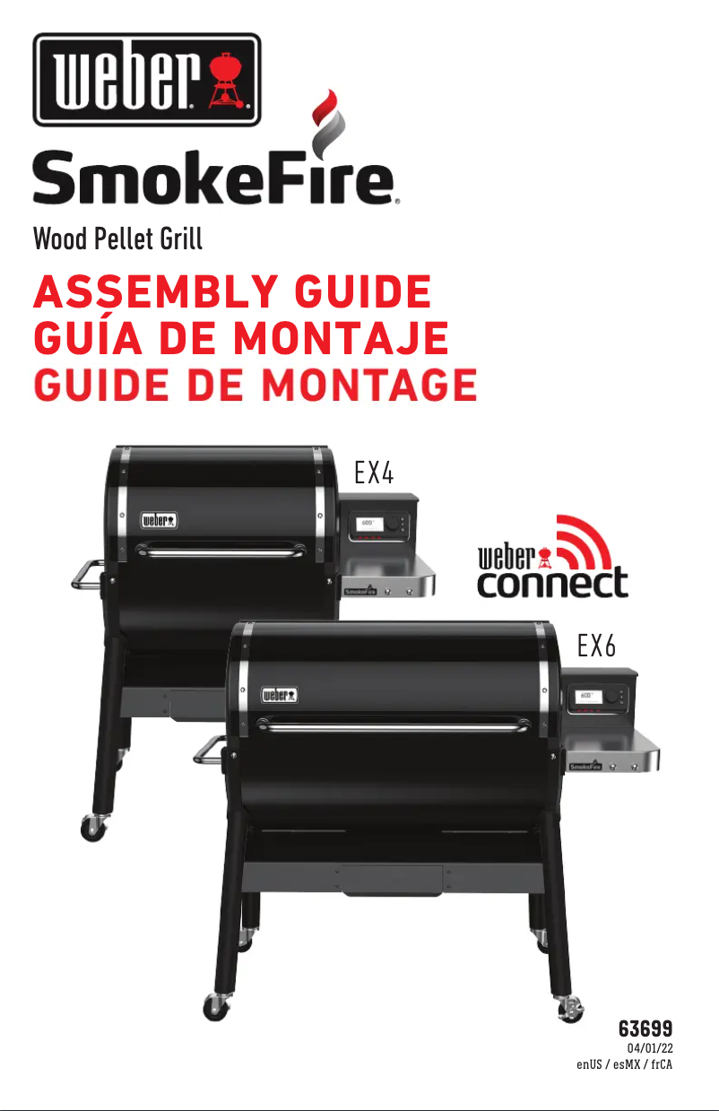 Page 1 de la notice Instructions / montage Weber SmokeFire EX6