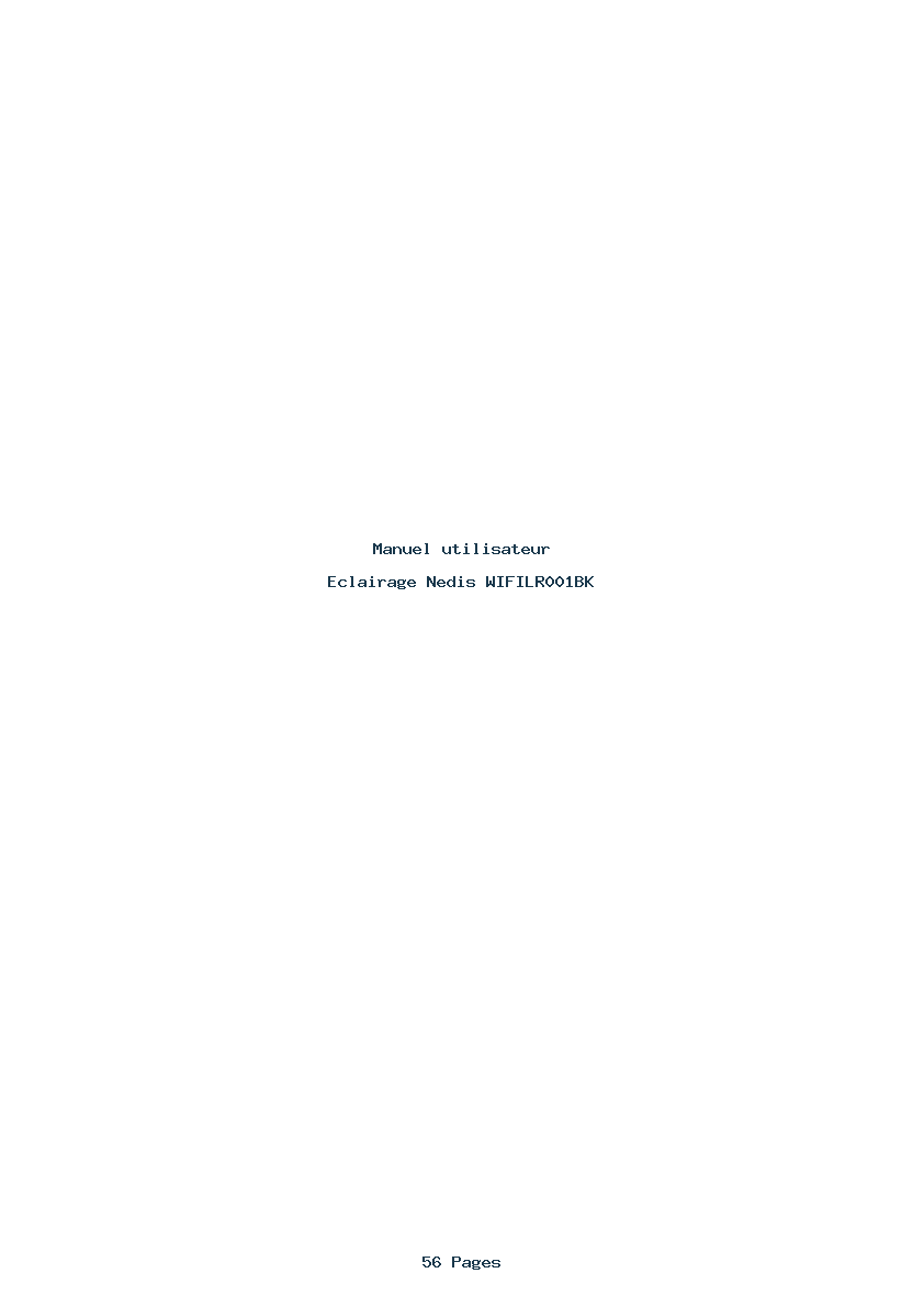 Page 1 de la notice Manuel utilisateur Nedis WIFILR001BK